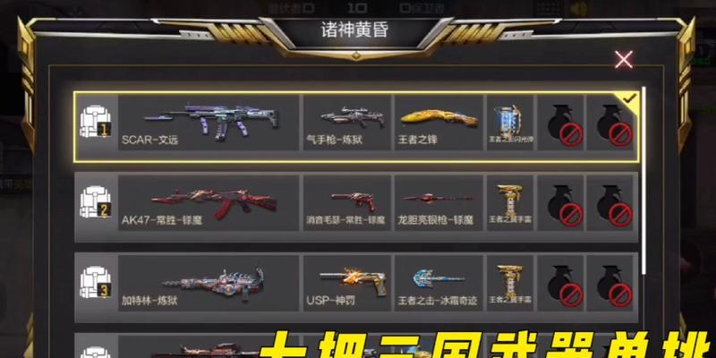 CF手游源让模式下应该选择哪些武器？如何提高胜率？